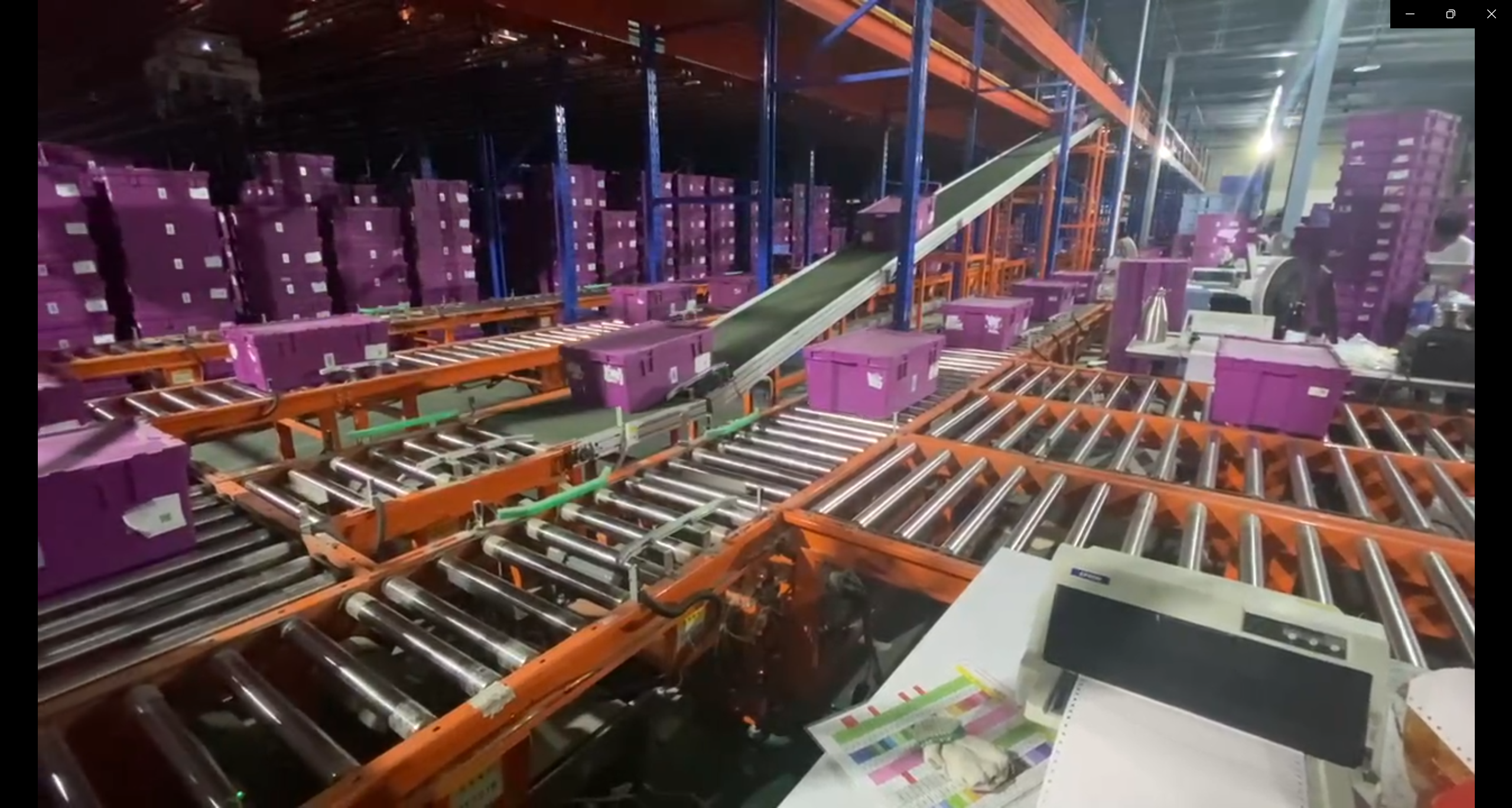 Conveyor and sorting equipment installed in a logistics facility